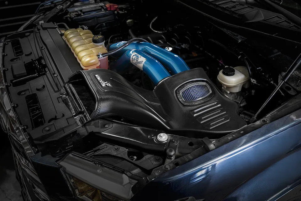 aFe Momentum XP Cold Air Intake System w/ Pro 5R Media Blue 15-20 Ford F-150 V8-5.0L 50-30024RL 3 of 6