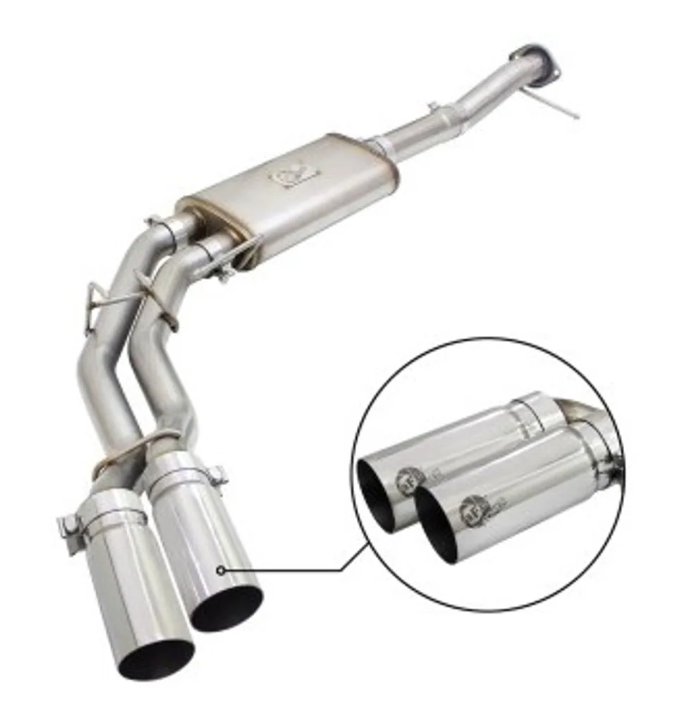 aFe Rebel Exhausts 3in SS Cat-Back 09-14 Ford F-150 4.6/5.0/5.4L w/ Polished Tips 49-43080-P 1 of 1