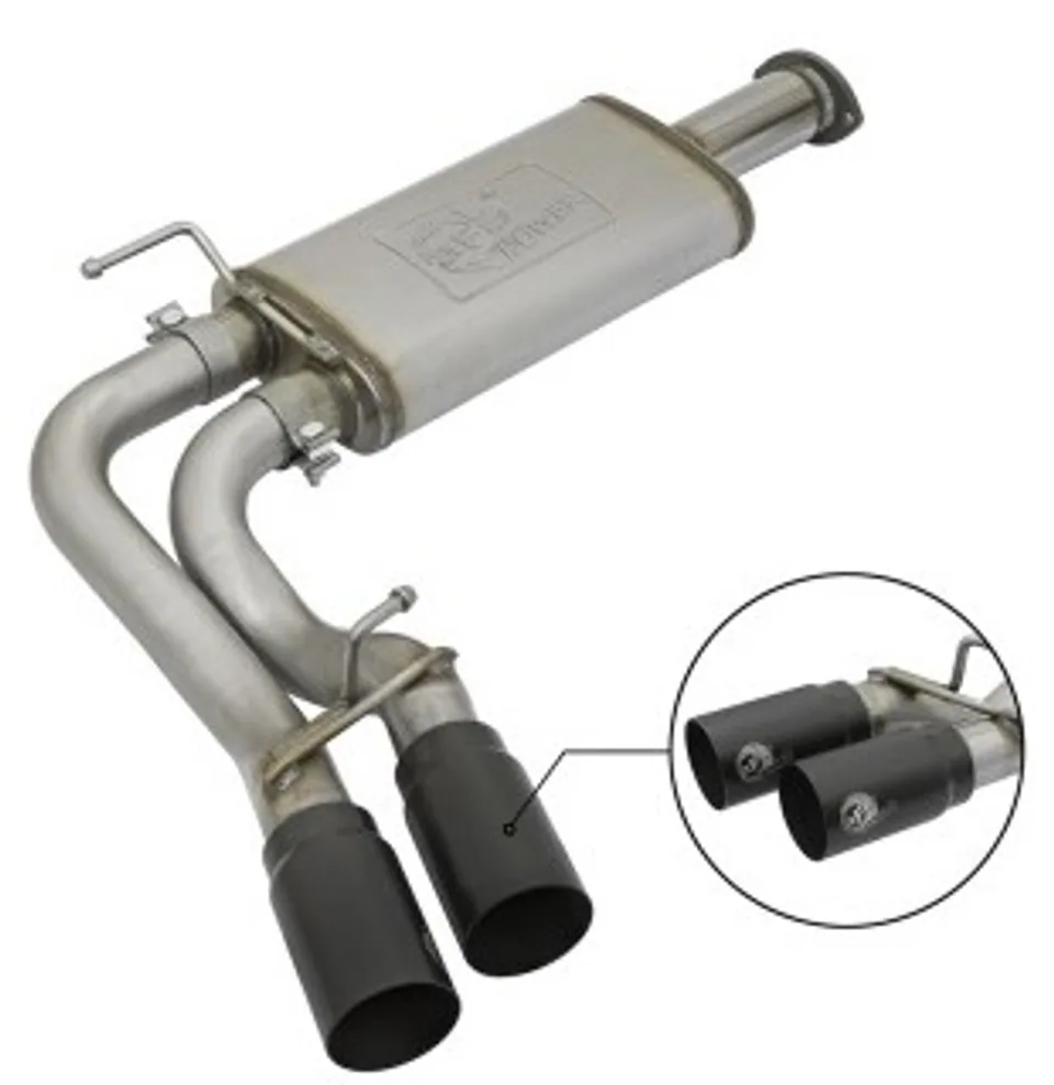 aFe Rebel Exhausts Cat-Back SS 16 Toyota Tacoma V6-3.5L w/ Black Tips 49-46032-B 1 of 1