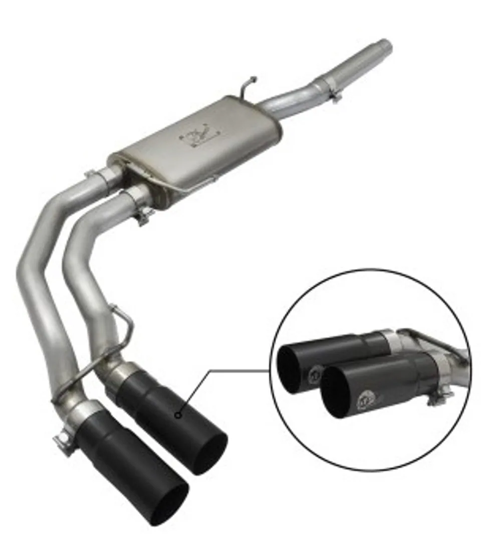 aFe Rebel Exhausts Cat-Back SS Ford F-150 04-08 V8 4.6/5.4L w/ Black Tips 49-43079-B 1 of 1