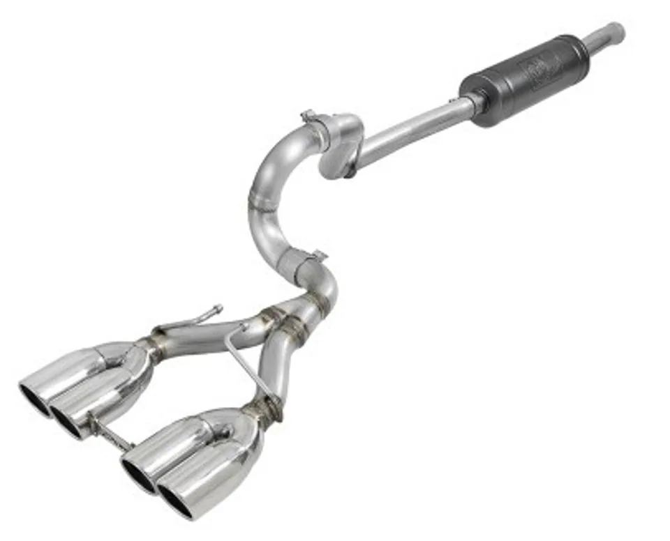 aFe Rebel Series 2.5in. 304 SS C/B Exhaust System 2018 Jeep Wrangler (JL) V6-3.6L - Polished Tip 49-38071-P 1 of 1