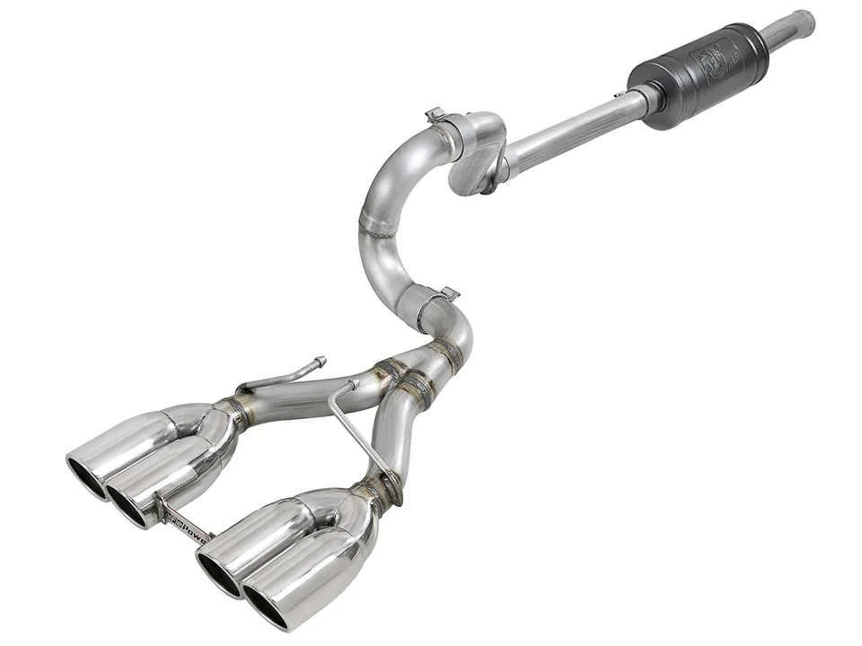 aFe Rebel Series 2.5in 304 SS Cat-Back Exhaust w/ Polished Tip 18-20 Jeep Wrangler (JL) 49-38073-P 1 of 6