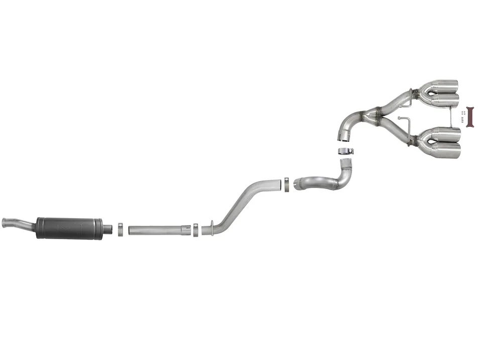 aFe Rebel Series 2.5in 304 SS Cat-Back Exhaust w/ Polished Tip 18-20 Jeep Wrangler (JL) 49-38073-P 3 of 6