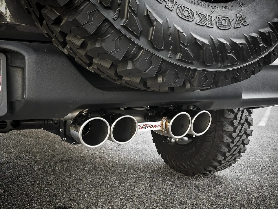 aFe Rebel Series 2.5in 304 SS Cat-Back Exhaust w/ Polished Tip 18-20 Jeep Wrangler (JL) 49-38073-P 4 of 6