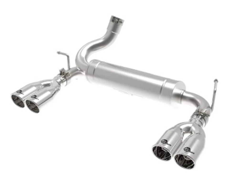 aFe Rebel Series 2.5in 409 SS Axle-Back Exhaust Polished 07-18 Jeep Wrangler (JK) V6-3.6L/3.8L 49-48086-P 1 of 1