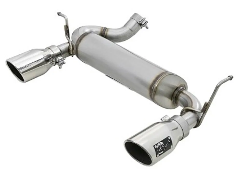aFe Rebel Series 2.5in 409 SS Axle-Back Exhaust w/Polished Tips 07+ Jeep Wrangler (JK) V6 3.6L/3.8L 49-48061-P 1 of 1