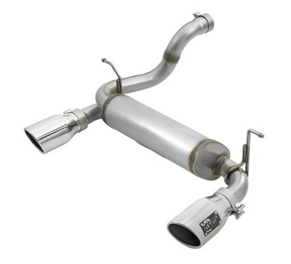 aFe Rebel Series 2.5in 409 SS Axle-Back Exhaust w/ Polished Tips 2018+ Jeep Wrangler (JL) V6 3.6L 49-48067-P 1 of 1
