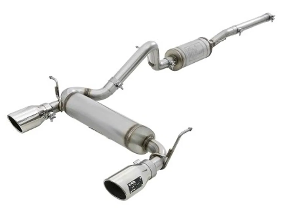 aFe Rebel Series 2.5in 409 SS Cat-Back Exhaust w/ Polished Tips 07+ Jeep Wrangler (JK) V6 3.6L/3.8L 49-48062-P 1 of 1