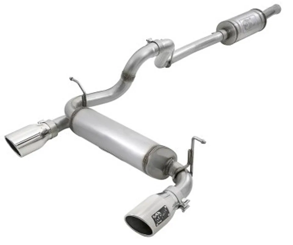 aFe Rebel Series 2.5in 409 SS Cat-Back Exhaust w/ Polished Tips 2018+ Jeep Wrangler (JL) V6 3.6L 49-48066-P 1 of 1