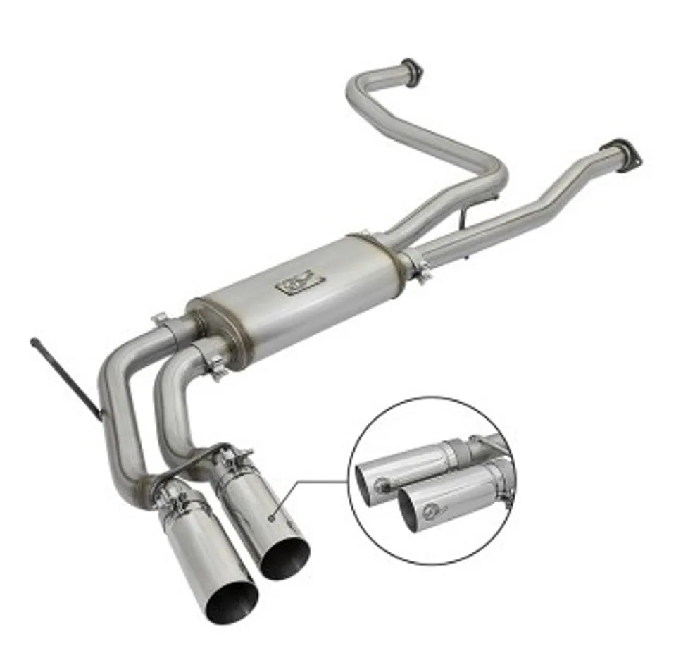 aFe Rebel Series 3in SS Cat-Back Exhaust System w/ Polished Tip 04-15 Nissan Titan V8 5.6L 49-46124-P 1 of 1