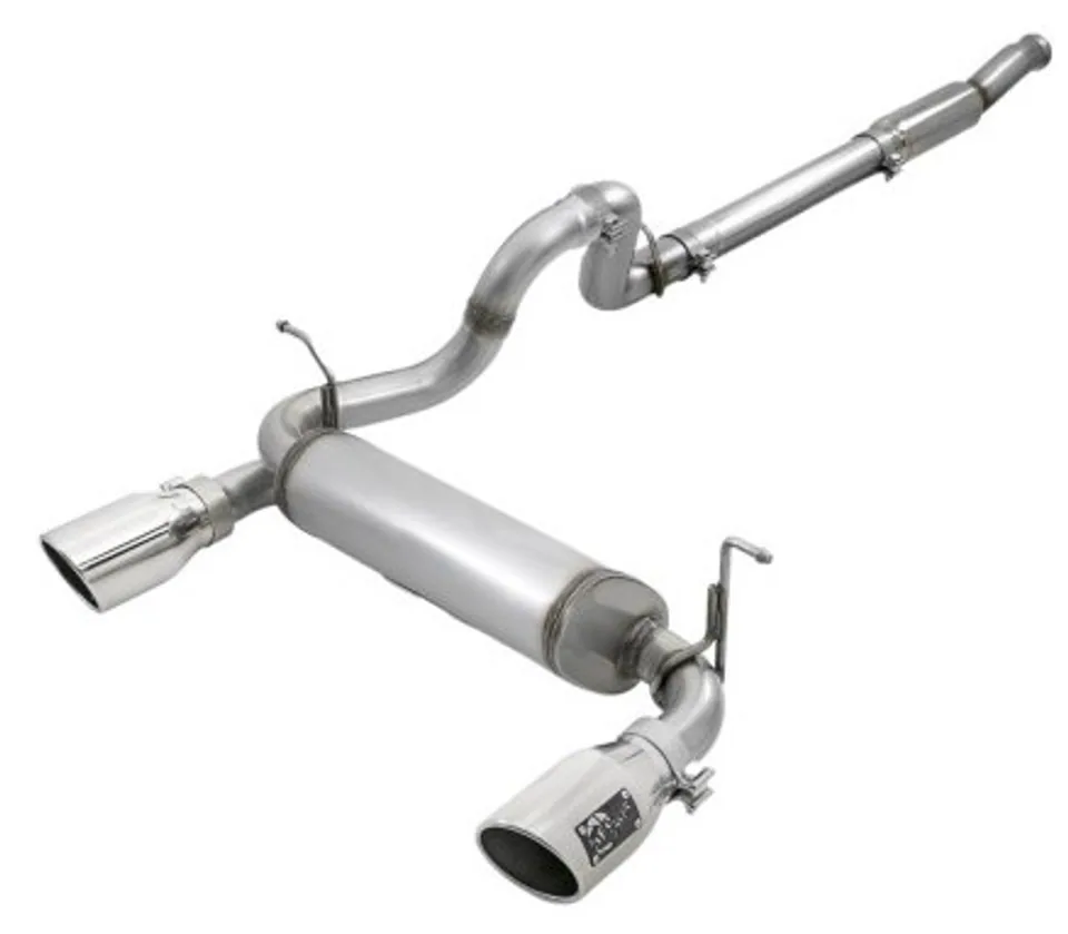 aFe Rebel Series 409 Stainless Steel Cat-Back Exhaust 18-21 Jeep Wrangler JL 2.0L (t) - Polished Tip 49-48096-P 1 of 1