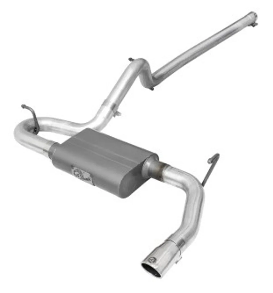 aFe Scorpion 2-1/2in Alum Steel Cat-Back Exhaust w/Pol Tip 07-18 Jeep Wrangler (JK) V6-3.6L/3.8L 49-08045-P 1 of 1