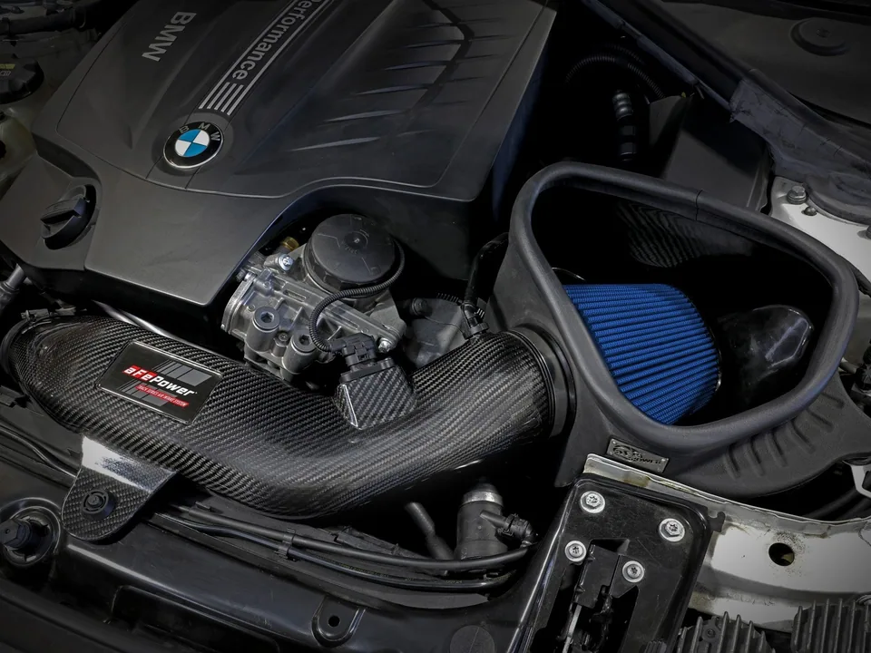 aFe Track Series Carbon Fiber Intake w/Pro 5R Filter BMW M2 (F87) 12-18 L6-3.0L (t) N55 57-10004R 3 of 6
