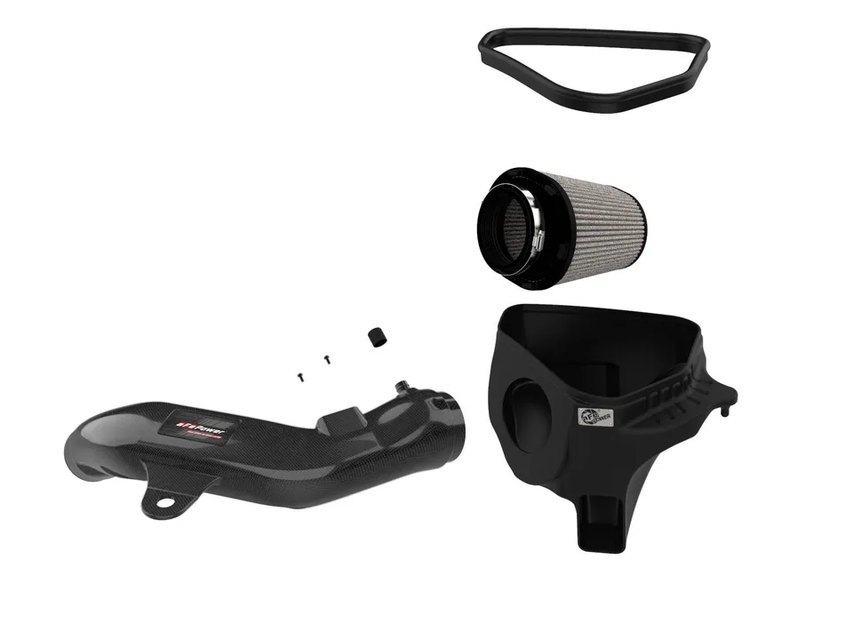 aFe Track Series Carbon Fiber Intake w/Pro DRY S Filter BMW M2 (F87) 16-18 L6-3.0L (t) N55 57-10004D 2 of 6