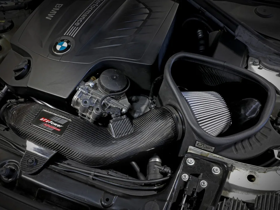 aFe Track Series Carbon Fiber Intake w/Pro DRY S Filter BMW M2 (F87) 16-18 L6-3.0L (t) N55 57-10004D 3 of 6