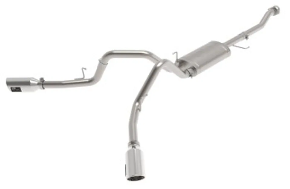 aFe Vulcan 3in 304 SS Cat-Back Exhaust 2021 Ford F-150 V6 2.7L/3.5L (tt)/V8 5.0L w/ Polished Tips 49-33126-P 1 of 1