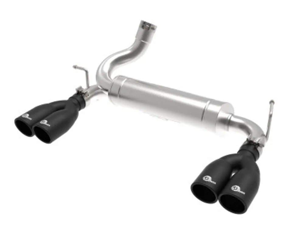aFe Vulcan Series 2.5in 304 SS Axle-Back Exhaust Black 07-18 Jeep Wrangler (JK) V6-3.6/3.8L 49-38086-B 1 of 1