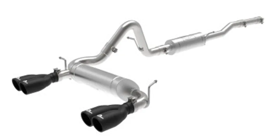aFe Vulcan Series 2.5in 304SS Cat-Back Exhaust 07-18 Jeep Wrangler (JK) V6-3.6/3.8L w/ Black Tips 49-38087-B 1 of 1