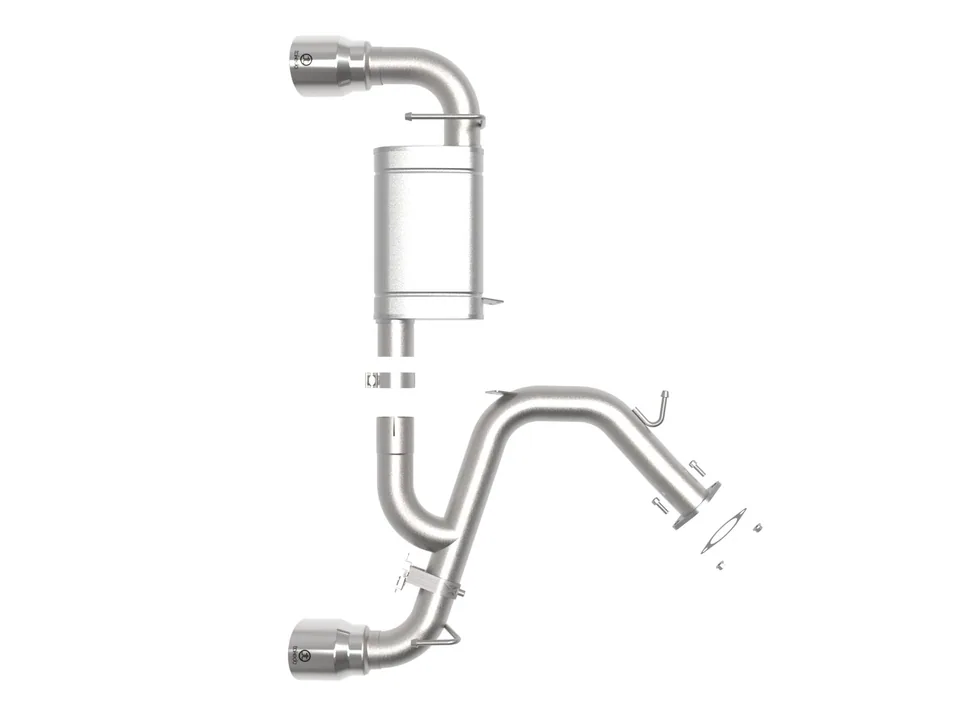 aFe Power Axle Back Exhaust - 19-20 Hyundai Veloster N L4-2.0L (t) w/ Polished tips 49-37007-P 3 of 6
