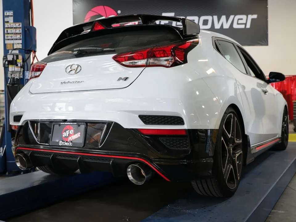 aFe Power Axle Back Exhaust - 19-20 Hyundai Veloster N L4-2.0L (t) w/ Polished tips 49-37007-P 4 of 6