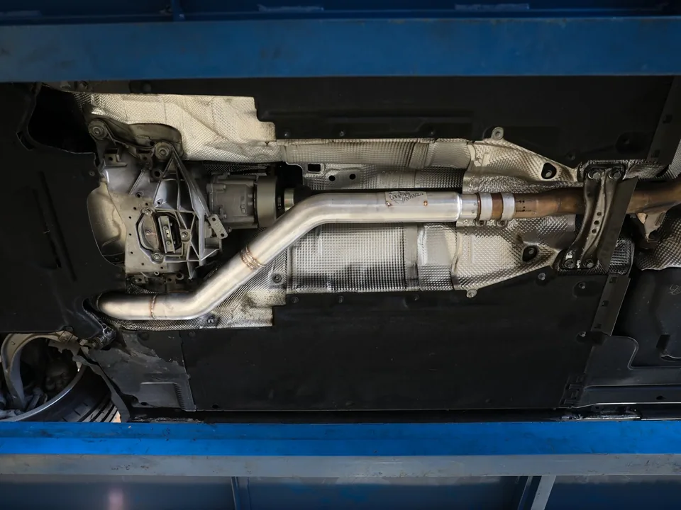 afe POWER MACH Force-Xp 09-16 Audi A4/A5 B8 // 13-16 Allroad // 11-16 Q5 L4-2.0L(t) 304 SS 3in. Front Resonator Delete Pipe 49-36428 4 of 4