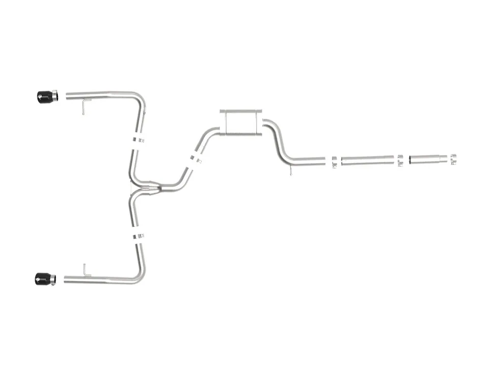 afe POWER MACH Force-Xp 19-21 Volkswagen Jetta GLI L4-2.0L (t) 304 SS Cat-Back Exhaust System 49-36432-B 2 of 6