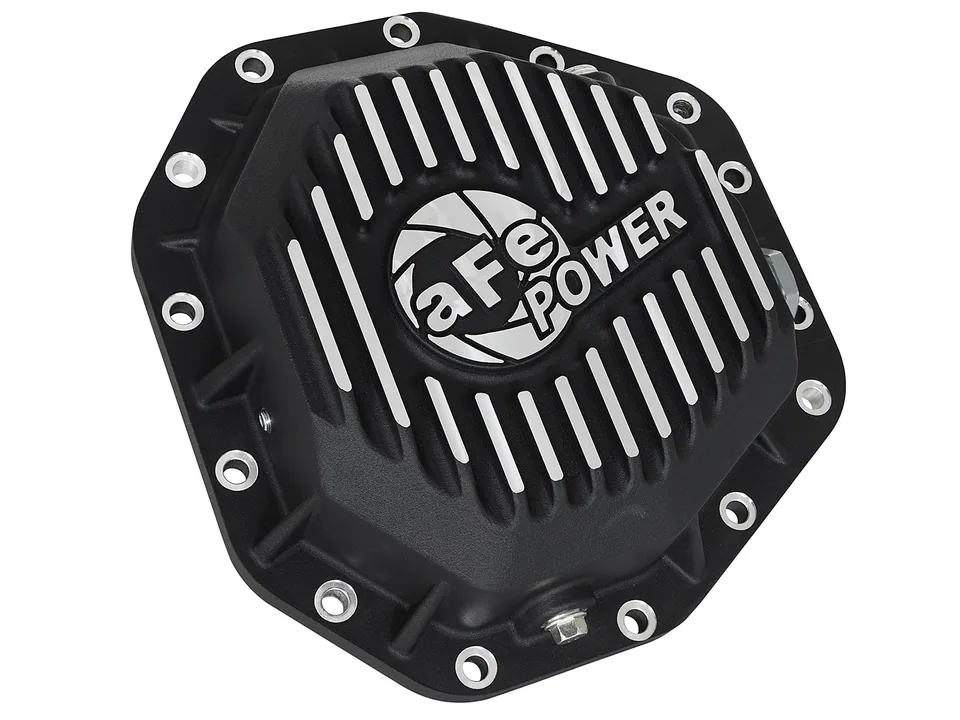 aFe Power Pro Ser Rear Diff Cover Black w/Mach Fins 2017-2021 Ford Diesel Trucks V8-6.7L(td) Dana M275-14 46-70352 2 of 6