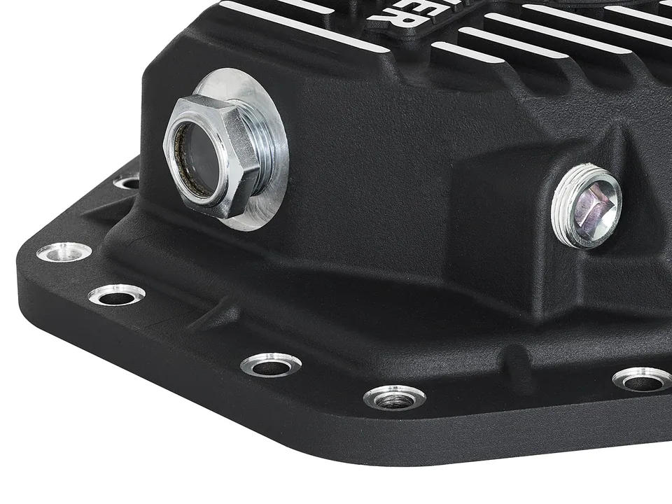 aFe Power Pro Ser Rear Diff Cover Black w/Mach Fins 2017-2021 Ford Diesel Trucks V8-6.7L(td) Dana M275-14 46-70352 4 of 6