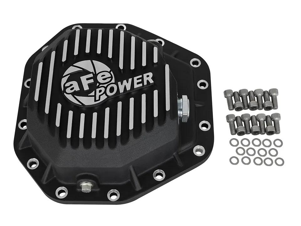 aFe Power Pro Ser Rear Diff Cover Black w/Mach Fins 2017-2021 Ford Diesel Trucks V8-6.7L(td) Dana M275-14 46-70352 6 of 6