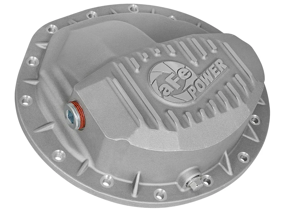 aFe Power Rear Differential Cover Raw w/Machined Fins Street Ser. 16-19 Nissan Titan XD (AAM 9.5-14) 46-70360 2 of 6