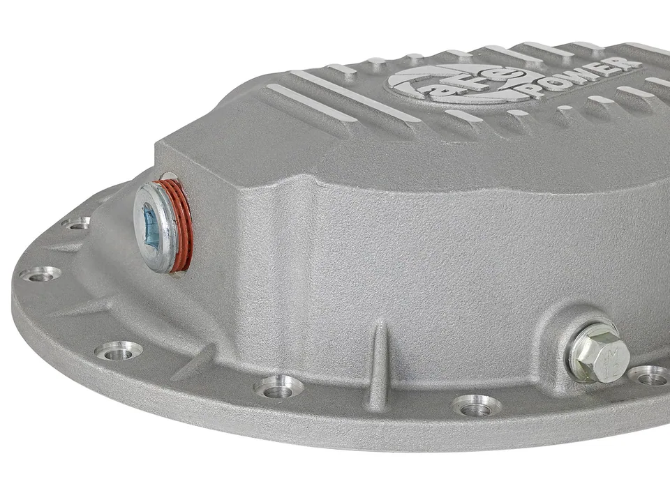 aFe Power Rear Differential Cover Raw w/Machined Fins Street Ser. 16-19 Nissan Titan XD (AAM 9.5-14) 46-70360 5 of 6
