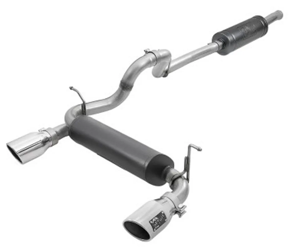 Rebel Series 2.5in 304 SS Cat-Back Exhaust w/ Polished Tips 2018+ Jeep Wrangler (JL) V6 3.6L 49-38066-P 1 of 1