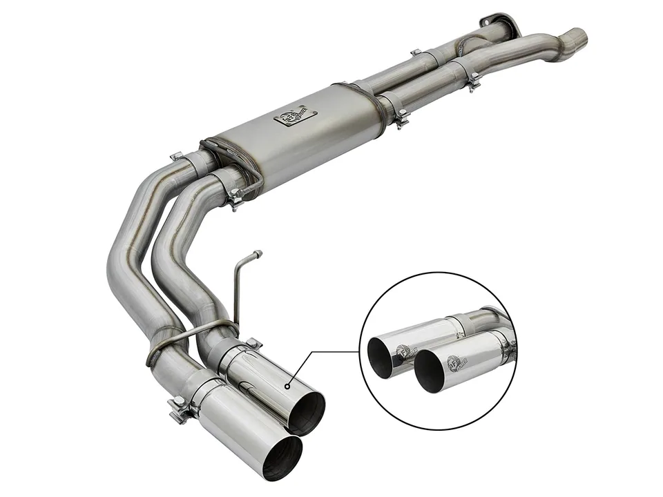 aFe POWER Rebel Series 3in 409 SS Cat Back Exhaust w/ Polished Tips 17-20 Ford F-150 Raptor V6-3.5L 49-43091-P 1 of 6