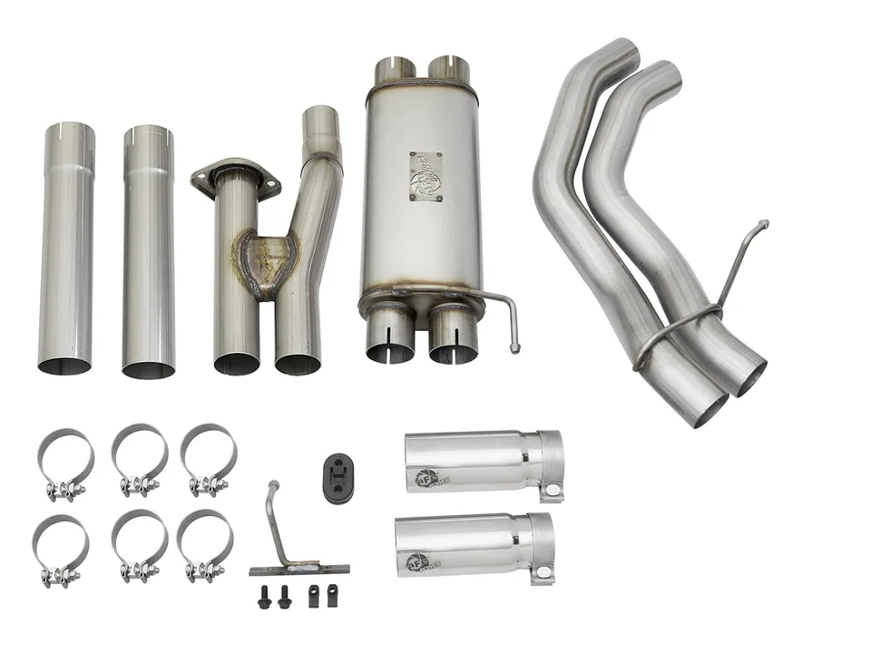 aFe POWER Rebel Series 3in 409 SS Cat Back Exhaust w/ Polished Tips 17-20 Ford F-150 Raptor V6-3.5L 49-43091-P 6 of 6