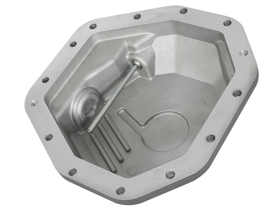 aFe Power Street Ser Rear Diff Cover Raw w/Mach Fin 2017-2021 Ford Diesel Trucks V8-6.7L(td) Dana M275-14 46-70350 3 of 6