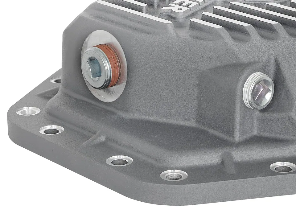 aFe Power Street Ser Rear Diff Cover Raw w/Mach Fin 2017-2021 Ford Diesel Trucks V8-6.7L(td) Dana M275-14 46-70350 4 of 6
