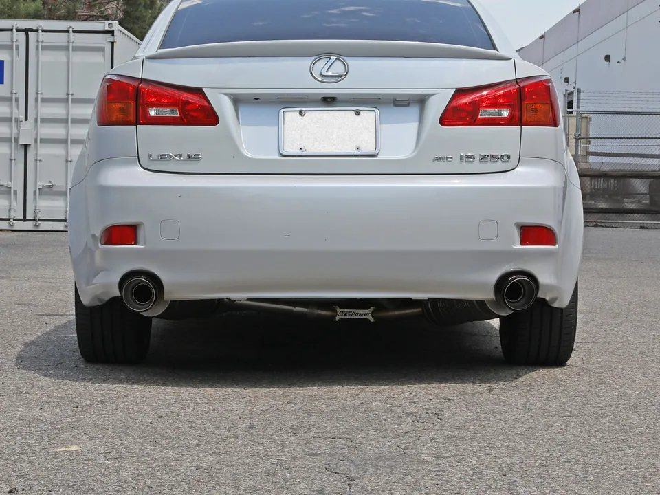 aFe POWER Takeda 06-13 Lexus IS250/IS350 SS Axle-Back Exhaust w/ Carbon Tips 49-36055-C 5 of 6