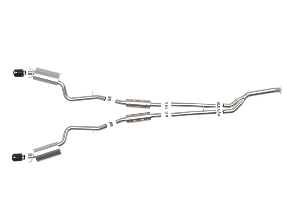 aFe POWER Takeda 16-17 Lexus IS200t // 18-22 IS300 L4-2.0L (t) 2.5in-3in 304 SS CB Exhaust w/ Black Tips 49-36059-B 2 of 6