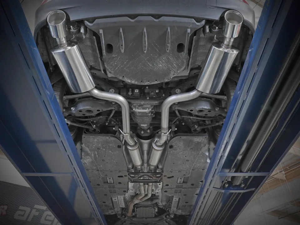 aFe POWER Takeda 16-17 Lexus IS200t // 18-22 IS300 L4-2.0L (t) 2.5in-3in 304 SS CB Exhaust w/ Black Tips 49-36059-B 4 of 6