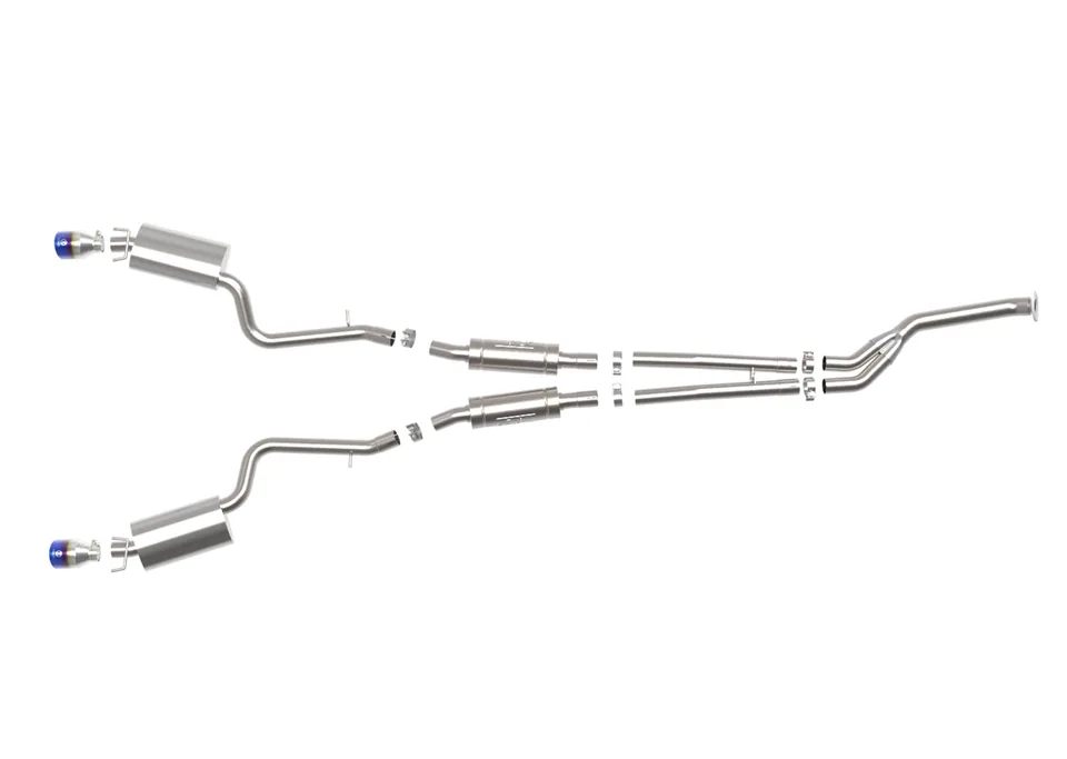 aFe POWER Takeda 16-17 Lexus IS200t // 18-22 IS300 L4-2.0L (t) 2.5in-3in 304 SS CB Exhaust w/ Blue Tip 49-36059-L 3 of 6