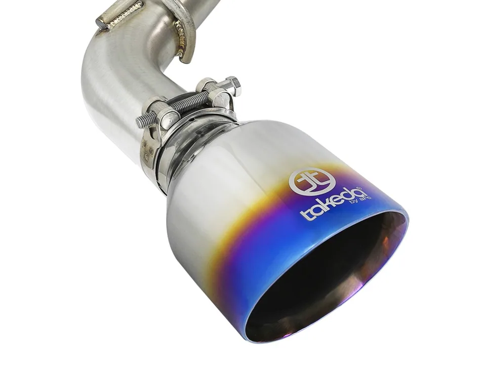 aFe POWER Takeda 2.5in 304 SS Axle-Back Exhaust w/ Blue Flame Tips 17+ Infiniti Q60 V6-3.0L (tt) 49-36133NM-L 2 of 6