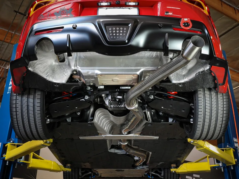 aFe POWER Takeda 2020-2022 Toyota Supra L6-3.0L (t) 3.5in 304 SS CB Exhaust 4in Brushed Finish Tip 49-36045-H 2 of 4