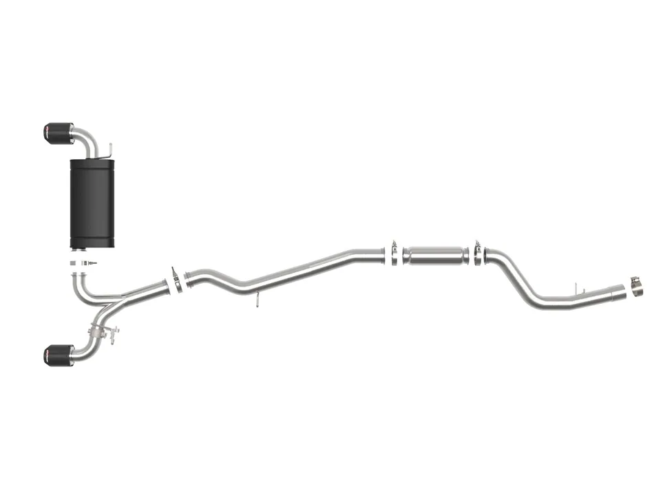 aFe POWER Takeda 2020-2022 Toyota Supra L6-3.0L (t) 3in-2.5in 304 SS CB Exhaust Carbon Tips 49-36043-C 3 of 5