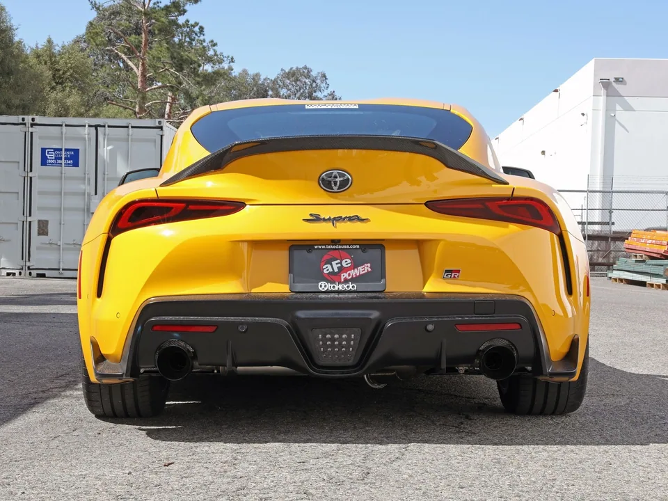 aFe POWER Takeda 2021-2022 Toyota Supra 2.0L (t) 2.5in-3in 304 SS CB Exhaust w/ Black Tips 49-36050-B 5 of 6