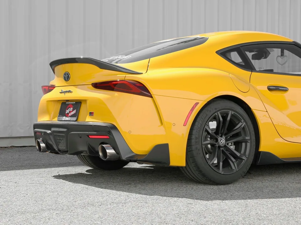 aFe POWER Takeda 2021-2022 Toyota Supra 2.0L (t) 2.5in-3in 304 SS CB Exhaust w/ Polished Tips 49-36050-P 5 of 6