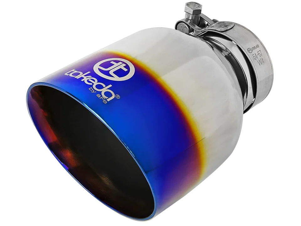 aFe POWER Takeda 2021 Toyota Supra 2.0L (t) 2.5in-3in 304 SS CB Exhaust w/ Blue Tips 49-36050-L 2 of 6