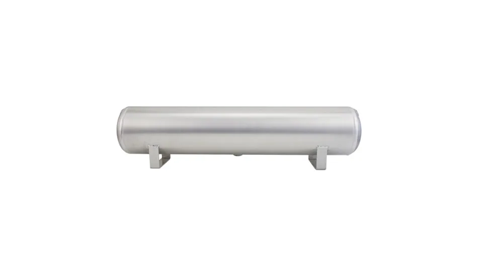 Air Lift 4 Gal Alum Air Tank - (2) 1/4in (2) 3/8in End Ports & 1/4in Drain Port - 30in L X 6in D 11955 1 of 1