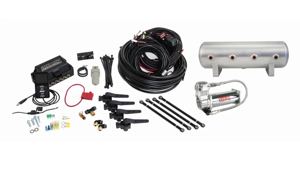 Air Lift Performance 3H (1/4 Air Line 2.5 Gal  Raw Aluminum Tank VIAIR 444C Comp) 27691 1 of 5