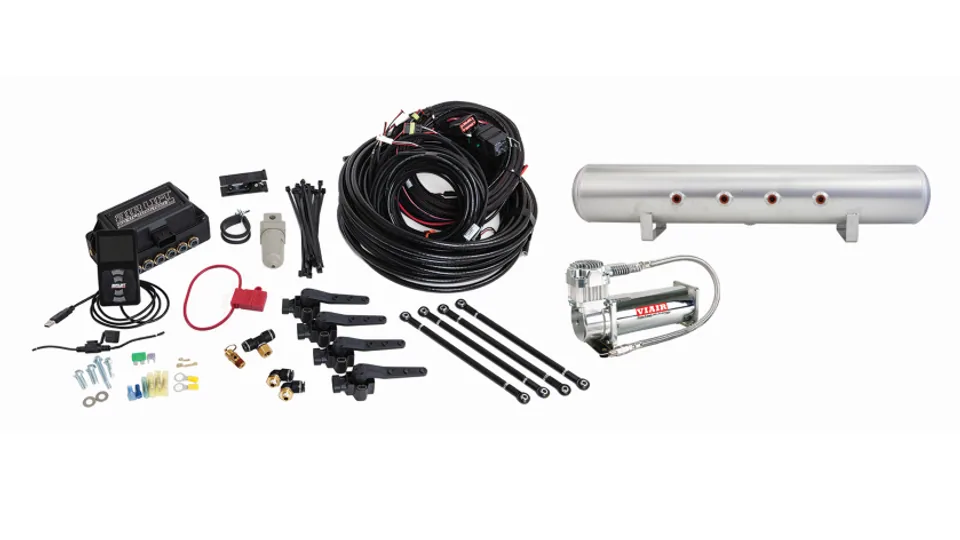 Air Lift Performance 3H (1/4 Air Line 5 Gal  Raw Aluminum Tank VIAIR 444C Comp) 27693 1 of 4