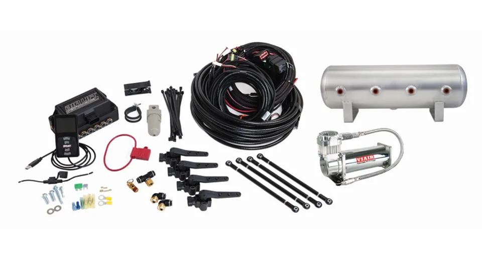 Air Lift Performance 3H (3/8 Air Line 2.5 Gal  Raw Aluminum Tank VIAIR 444C Comp) 27696 1 of 4